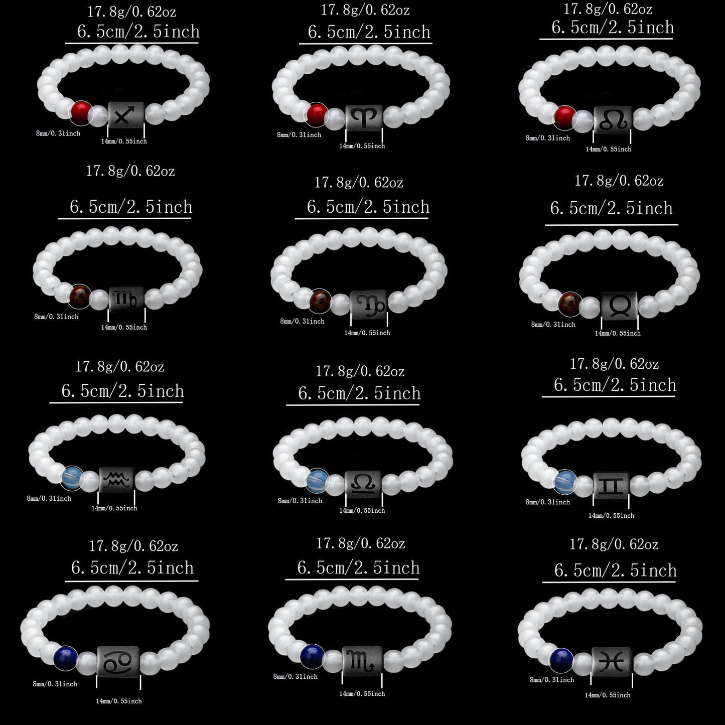 Metaphysical Bracelet Twelve Constellations Beaded Bracelet Bracelet